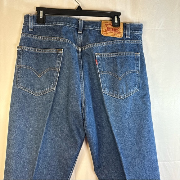 Levi's Dark Blue Straight Jeans 505 Regular Straight Leg Size 36x32 Preowned - Picture 6 of 10